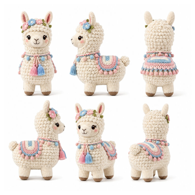 Mila the Llama — Free Amigurumi Crochet Pattern (Easy–Intermediate, Step-by-Step)